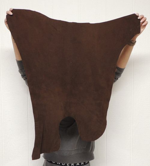 CHOCOLATE DEERSKIN Leather Hide for Native American SASS Western Crafts Buckskins Cosplay LARP Costumes Laces Medicine Bags Taxidermy Deer Antler Mounts 2-21