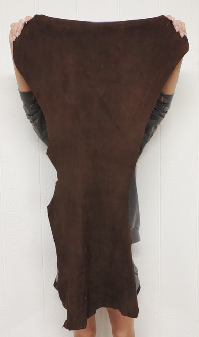 3-4 oz. CHOCOLATE DEERSKIN Leather Hide for Native American SASS Western Crafts Buckskins Cosplay LARP Costumes Laces Medicine Bags Taxidermy Deer Antler Mounts 2-13