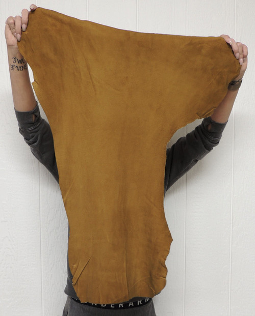 TOBACCO DEERSKIN Leather Hide for Native American Crafts Buckskins Cosplay LARP Costumes Laces Medicine Bags 1-12