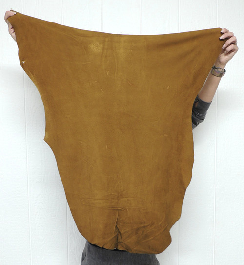 TOBACCO DEERSKIN Leather Hide for Native American Crafts Buckskins Cosplay LARP Costumes Laces Medicine Bags 1-8