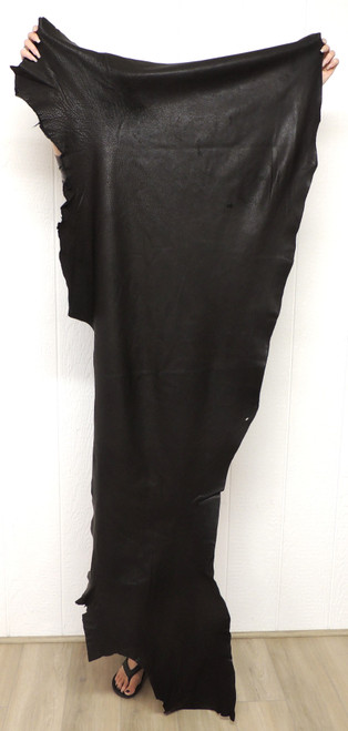 Buffalo Leather - Full Grain - Black - 3-4 oz. - 13.5 Square Feet (Hide #2-53)