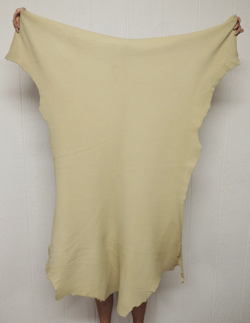 11.5 SF   XL CREAM Buckskin Leather Hide for Native American SCA SASS LARP Crafts Regalia Leather Laces Cosplay Costumes Bags Antler Mounts Taxidermy  1-2