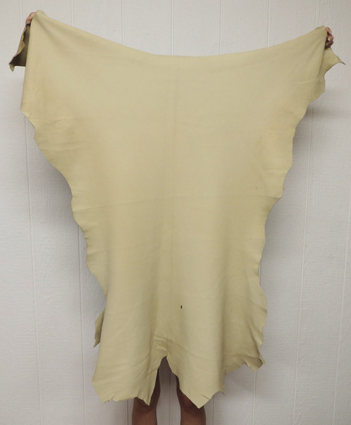 10.75 SF   XL CREAM Buckskin Leather Hide for Native American SCA SASS LARP Crafts Regalia Leather Laces Cosplay Costumes Bags Antler Mounts Taxidermy  1-3