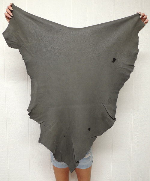 Full Grain GRAY DEERSKIN Leather Hide for Native American Crafts Buckskin Clothing Bags SASS SCA Cosplay LARP Costumes Laces Taxidermy  7-25