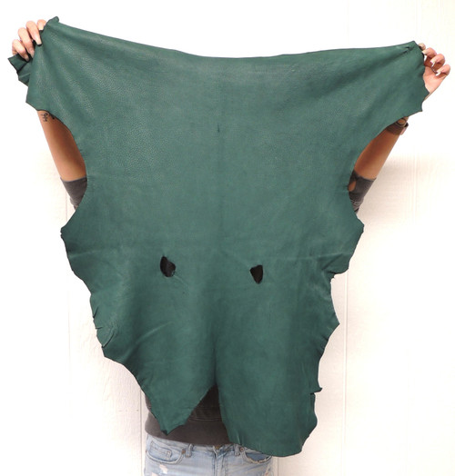 Full Grain TEAL DEERSKIN Leather Hide for Native American Crafts Buckskin Clothing Bags SASS SCA Cosplay LARP Costumes Laces Taxidermy  7-32