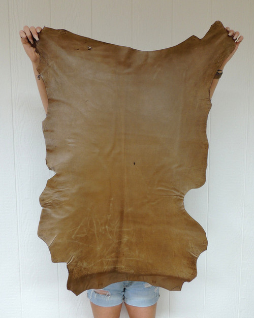 Buckskin Leather - Grain - Old West - 2.0-2.25 oz. - 5.5 Square Feet (Hide #1-74)