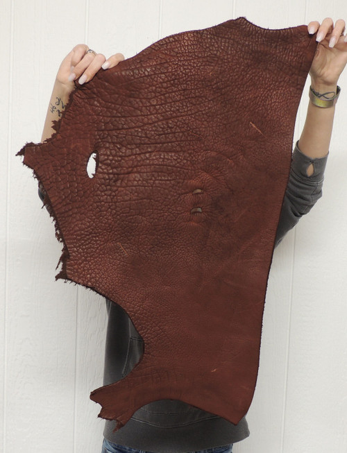 11-13 oz. Full Grain Buffalo Bison Leather Hide for Native American SASS Cowboy Crafts Moccasins Buckskins LARP  SCA Cosplay Costumes  7-12