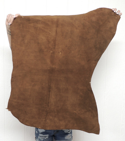 4-5 oz. SADDLE Buffalo Bison Leather Hide for Native American SASS Cowboy Crafts Moccasins Buckskins SCA LARP Cosplay Costumes (Hide 2-23)