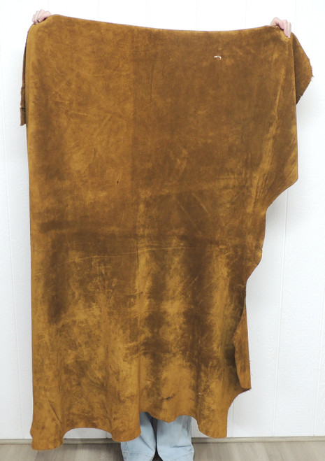 Buffalo Calf Leather - Suede Split - Tobacco - 4-5 oz. - 25.25 Square Feet (Hide #1-9)