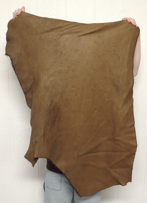 Buffalo Leather - Full Grain - Saddle Brown - 5-6 oz. - 8.0 Square Feet (Hide #1-47)