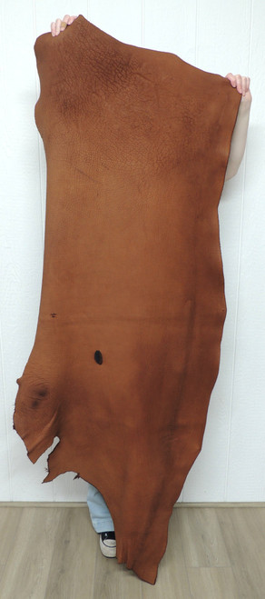 Buffalo Leather - Full Grain - Alder Brown - 6-7 oz. - 15.0 Square Feet (Hide #1-158)