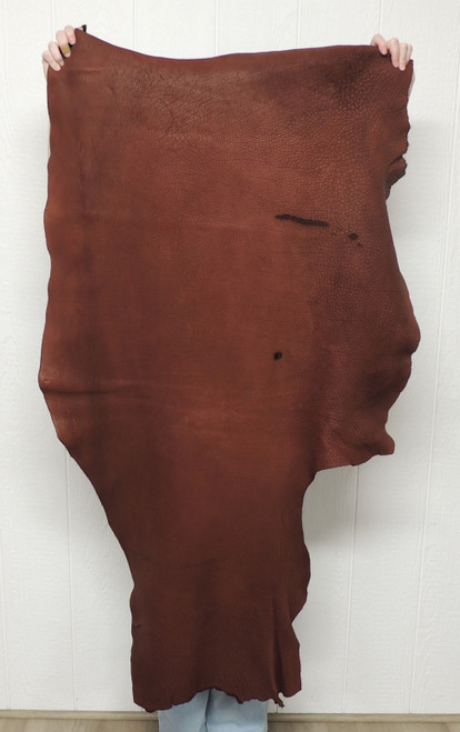 Buffalo Leather - Full Grain - Chestnut Brown - 5-6 oz. - 13.0 Square Feet (Hide #1-155)