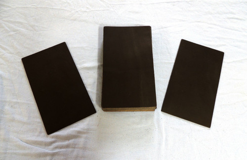  Veg Tanned Cowhide Leather Pieces – Full Grain – Black - 6-7 oz. – 3 Piece Craft Pack 