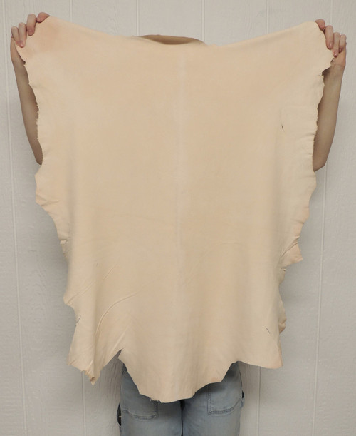 Veg Tanned Goat Leather –  Suede Split - Natural - 1-2 oz. – 6.5 Square Feet (Hide #1-86)