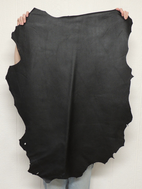 Sheepskin Leather - Full Grain/Crackle Finish - Black - 2-2.5 oz. - 9.25 Square Feet (Hide #1-40)