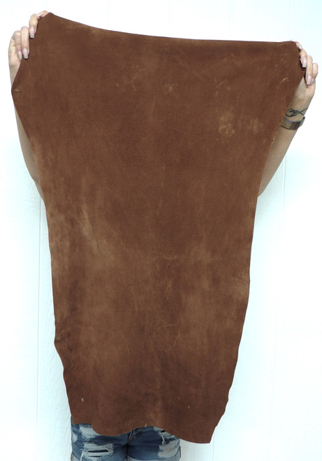 Deerskin Leather - Suede Split - Cocoa - 1.5-2.25 oz. - 4.75 Square Feet  (Hide #1-33)