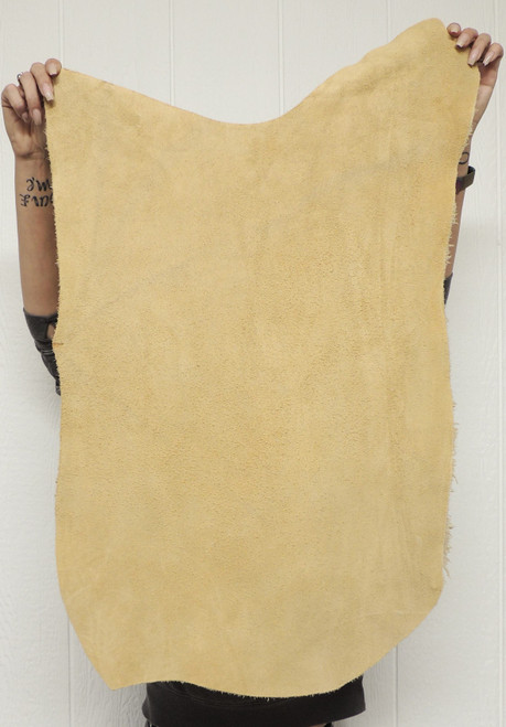 Buffalo Leather - Suede Split - Braintan - 4-6 oz. - 3.75 Square Feet (Hide #2-70)