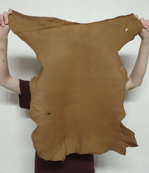 Buckskin Leather - Grain - Saddle - 2-3 oz. - 3.75 Square Feet (Hide #2-30)