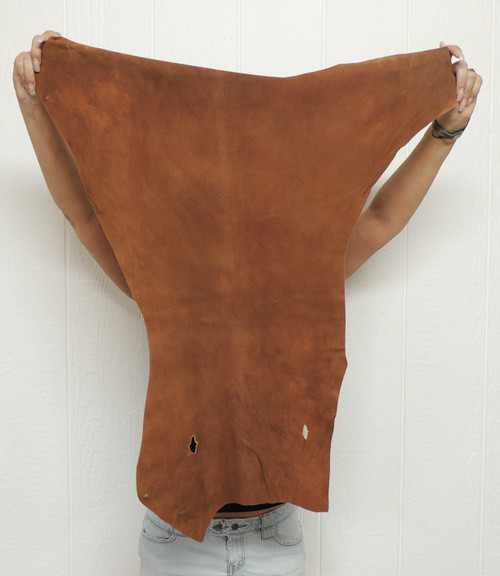 Deerskin Leather - Suede Split - Mocha - 2-3 oz. - 4.0 Square Feet  (Hide #2-6)