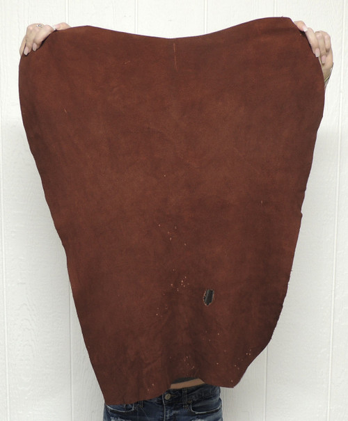 Deerskin Leather - Split Suede - Whiskey Brown - 2-3 oz. - 4.5 Square Feet  (Hide #7-13)