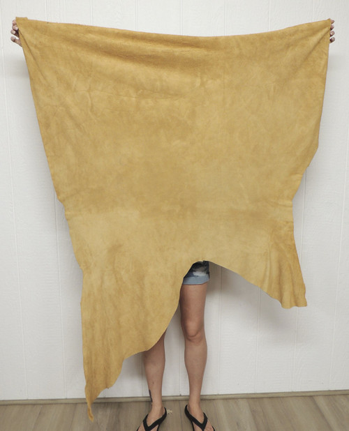 Buffalo Calf Leather - Suede Split - Braintan - 4-5 oz. - 16.25 Square Feet (Hide #1-3)
