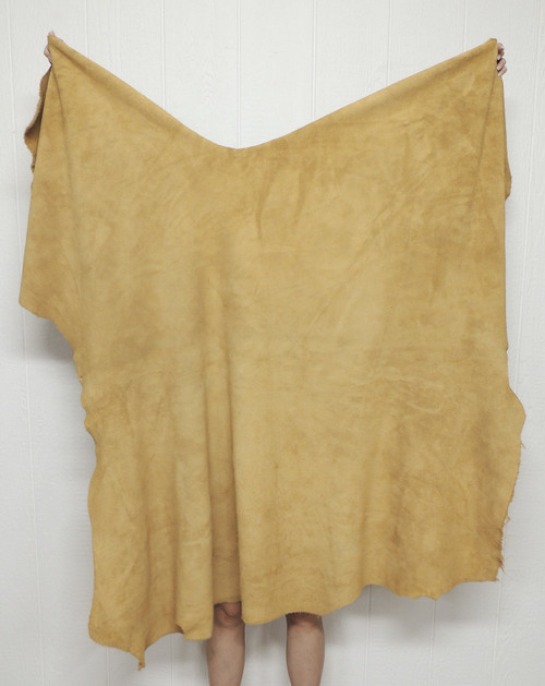 Buffalo Calf Leather - Suede Split - Braintan - 4-5 oz. - 24.0 Square Feet (Hide #1-2)