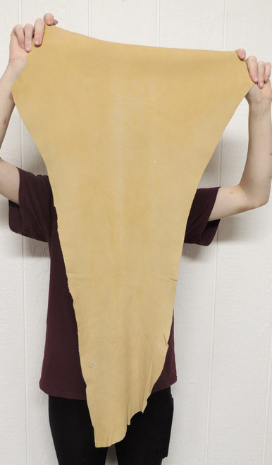 Deerskin Leather - Suede Split - Braintan - 2-3 oz. - 3.0 Square Feet  (Hide #3-76)