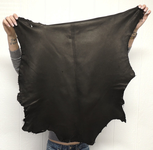 Soft LAMBSKIN Leather -Lightweight - Full Grain - BLACK - 1.75-2.0 oz. - 4.25 Square Feet (Hide #1-7)