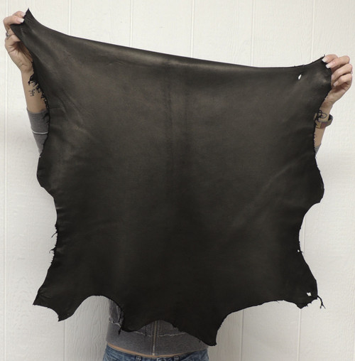 Soft LAMBSKIN Leather -Lightweight - Full Grain - BLACK - 1.75-2.0 oz. - 4.5 Square Feet (Hide #1-17)