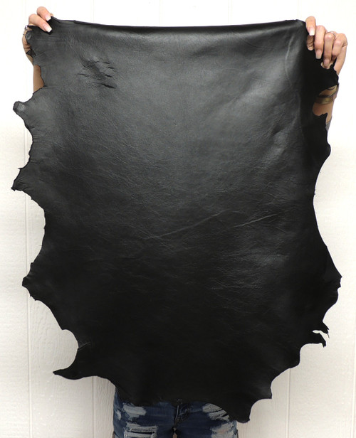 Soft Sheepskin Leather Hide- Full Grain - Black - 2-3 oz. - 4.5 Square Feet (Hide #1-26)