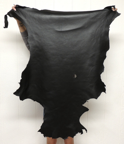 Soft Sheepskin Leather Hide- Full Grain - Black - 2-3 oz. - 7.5 Square Feet (Hide #1-30)