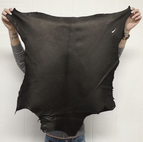 Soft LAMBSKIN Leather -Lightweight - Full Grain - BLACK - 1.75-2.0 oz. - 4.0 Square Feet (Hide #1-6)