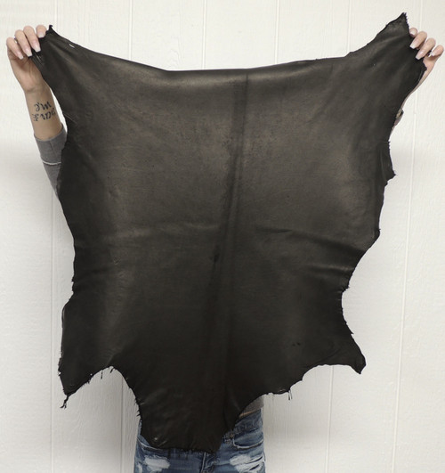 Soft LAMBSKIN Leather -Lightweight - Full Grain - BLACK - 1.75-2.0 oz. - 4.75 Square Feet (Hide #1-4)