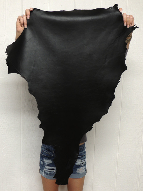 Soft Sheepskin Leather Hide- Full Grain - Black - 2-3 oz. - 4.0 Square Feet (Hide #1-15)