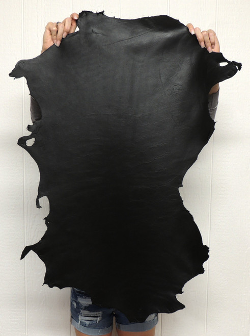 Soft Sheepskin Leather Hide- Full Grain - Black - 2-3 oz. - 4.5 Square Feet (Hide #1-23)