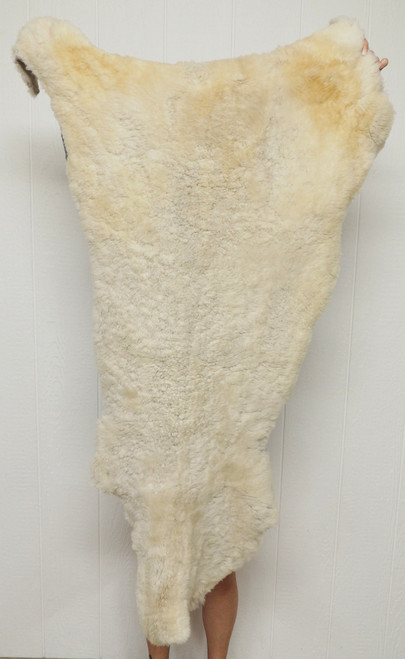 Genuine Wool Sheepskin Hide for Crafts – Soft White Natural Sheep Shearling Pelt for Moccasins, Liners , Bags, Clothes, & Decor (#1-4)