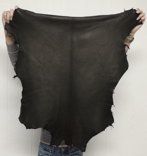 Soft LAMBSKIN Leather -Lightweight - Full Grain - BLACK - 1.75-2.0 oz. - 4.5 Square Feet (Hide #1-11)