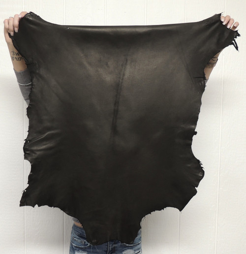 Soft LAMBSKIN Leather -Lightweight - Full Grain - BLACK - 1.75-2.0 oz. - 4.75 Square Feet (Hide #1-8)