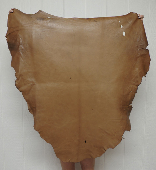 Bomber Brown Full Grain Buckskin Leather Hide – 3–4 oz. – 8.5 Square Feet (Hide # 1-41)