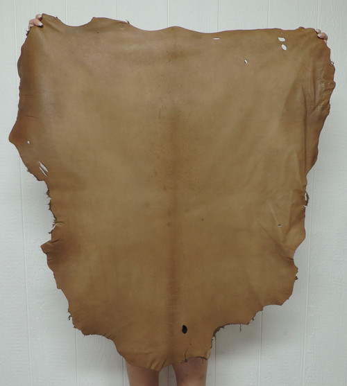 Bomber Brown Full Grain Buckskin Leather Hide – 3–4 oz. – 8.75 Square Feet (Hide # 1-34)