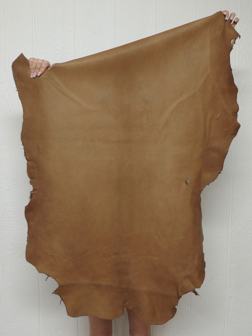 Bomber Brown Full Grain Buckskin Leather Hide – 3–4 oz. – 8.5 Square Feet (Hide # 1-36)
