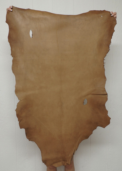 Bomber Brown Full Grain Buckskin Leather Hide – 3–4 oz. – 7.25 Square Feet (Hide # 1-33)