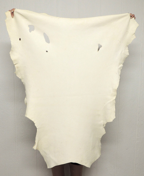 Deerskin Craft Leather - Full Grain - White - 4-5 oz. - 7.0 Square Feet  (Hide #1-30)