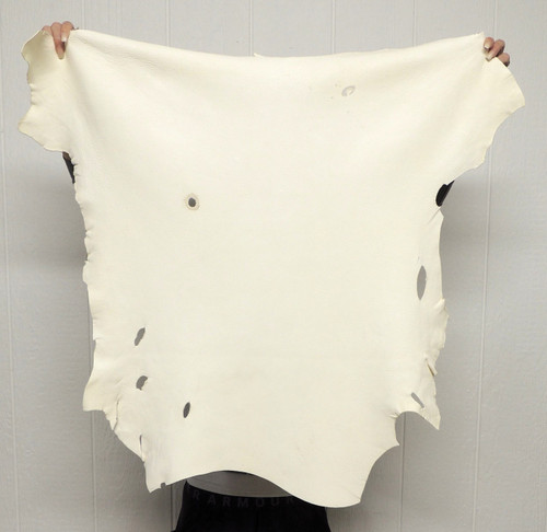 Deerskin Craft Leather - Full Grain - White - 3-4 oz. - 4.5 Square Feet  (Hide #1-29)