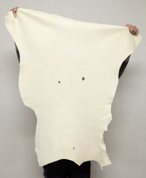 Deerskin Craft Leather - Full Grain - White - 3-4 oz. - 4.75 Square Feet  (Hide #1-43)