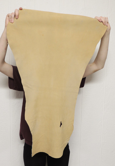 Deerskin Leather - Suede Split - Braintan - 2-3 oz. - 3.75 Square Feet  (Hide #3-78)