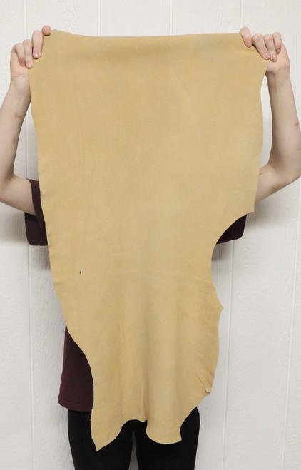 Deerskin Leather - Suede Split - Braintan - 2-3 oz. - 4.25 Square Feet  (Hide #3-61)