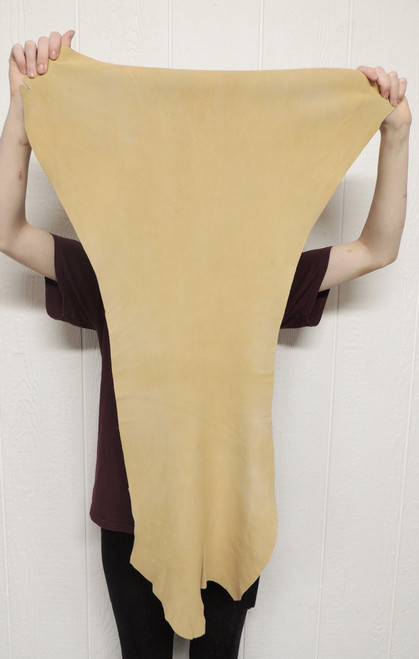 Deerskin Leather - Suede Split - Braintan - 2-3 oz. - 4.0 Square Feet  (Hide #3-35)