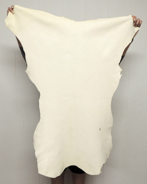 Deerskin Craft Leather - Full Grain - White - 3-4 oz. - 5.75 Square Feet  (Hide #1-31)