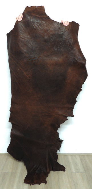 Buffalo Leather - Full Grain - Heavyweight 12-14 oz. - Mahogany - 18.75 Square Feet - (Hide # 2-1)